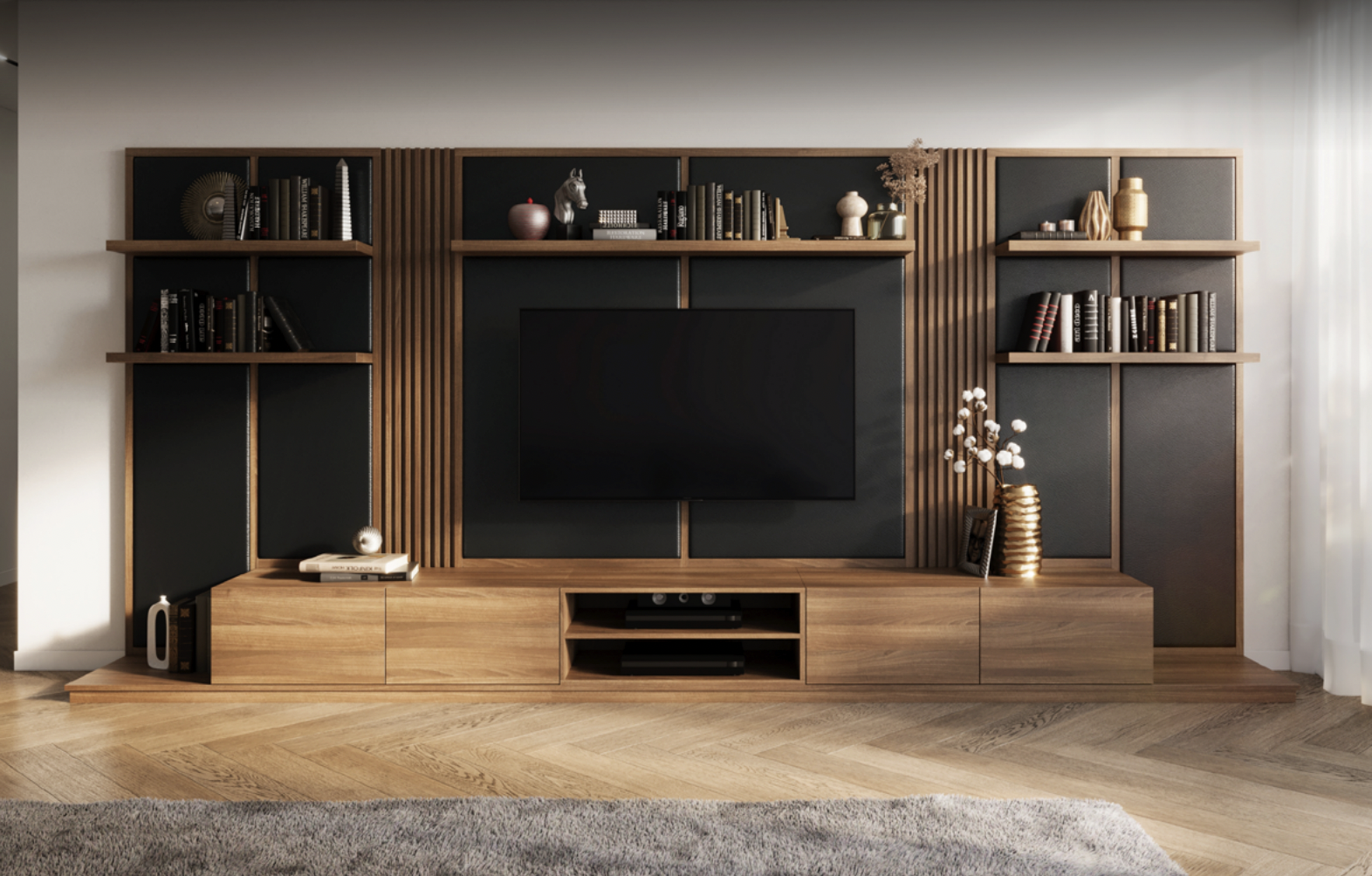 Innovative TV unit design, Majestic: Black